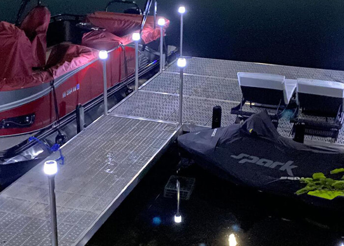 Outdoor lighting installation for your Wisconsin boat dock