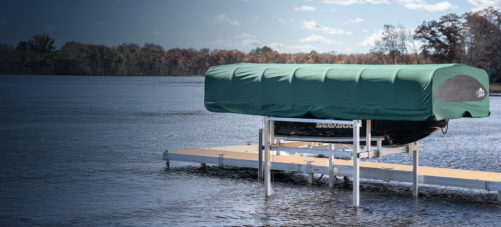 seadoo boat put away on lift