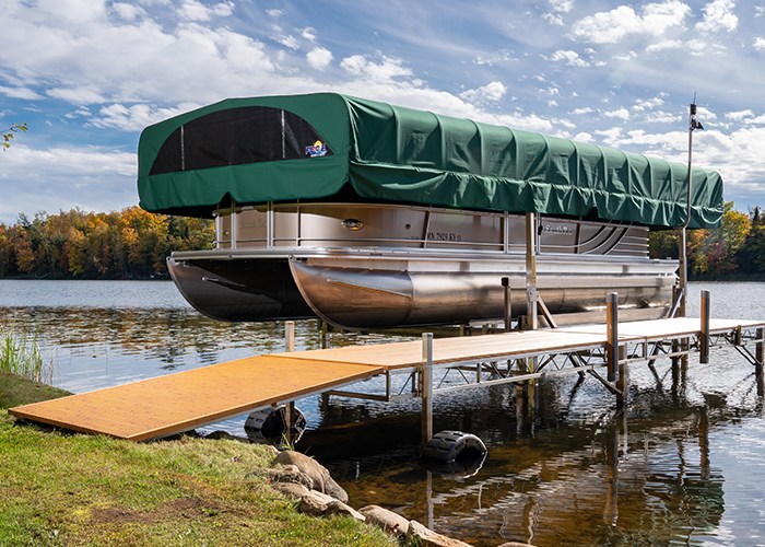 Roll-in docks for waterfront properties in Wisconsin