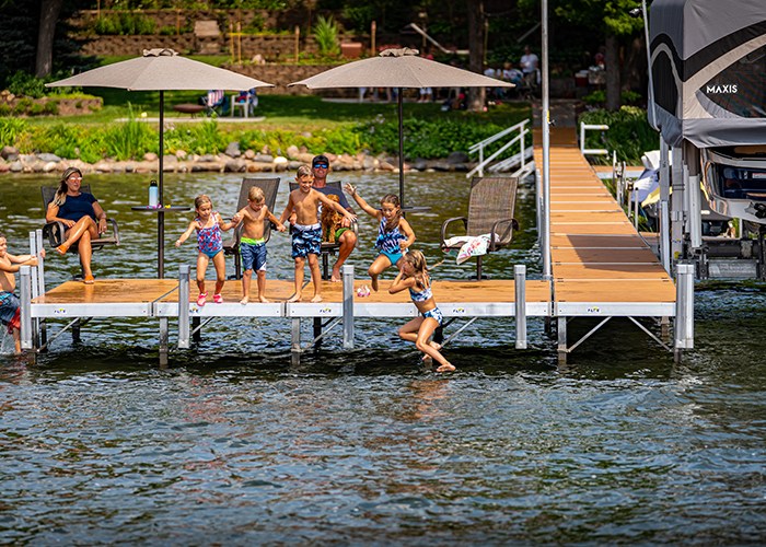 Purchase a sectional dock from Lake Country Barge in Wisconsin