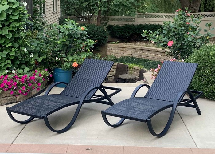 Seabrook woven chaise lounge 2 pack for Wisconsin Lake Homes