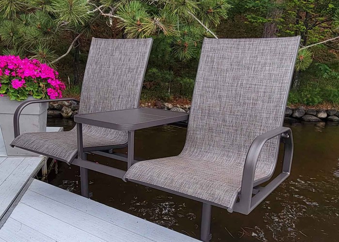 Sunset comfort bench for Wisconsin lake homes