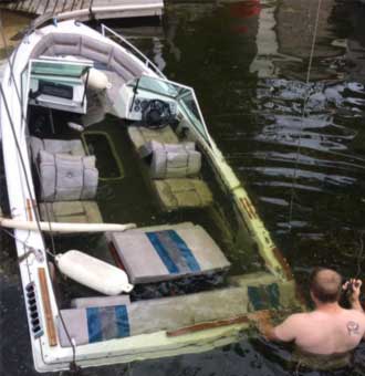 sunken boat