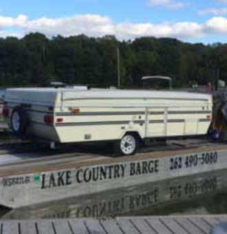 camper on barge