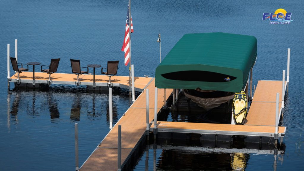 FLOE Floating Dock with boat lift
