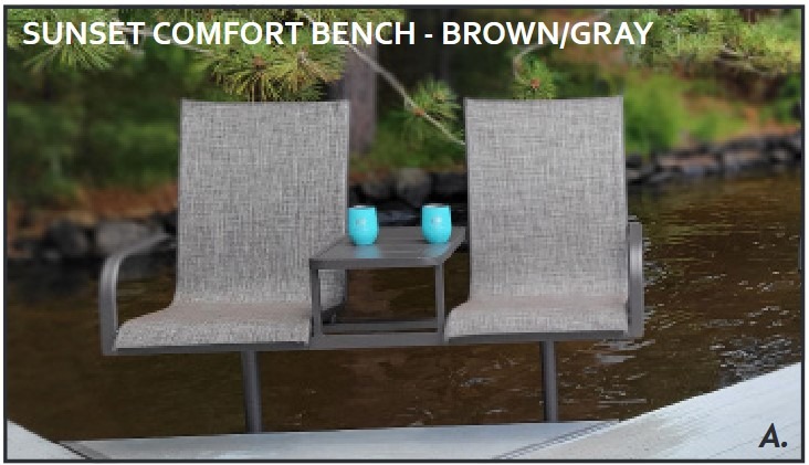 sunset bench in brown/gray
